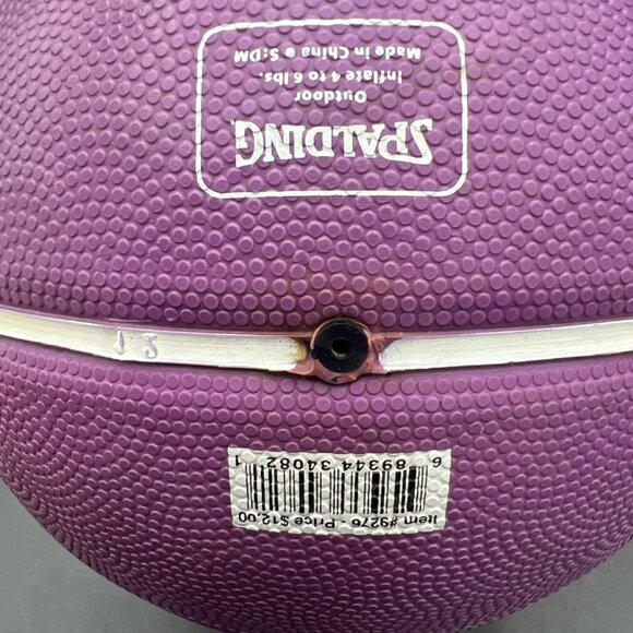Vtg Spalding/LA LAKERS NBA Souvenir/Kid Toy Mini 7" Basketball; Purple/Yellow - Picture 10 of 11
